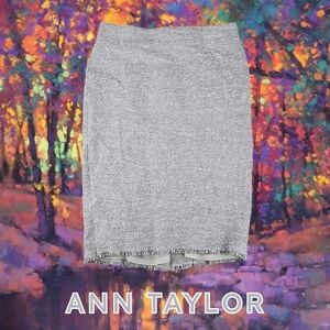 Gray Tweed Pencil Skirt